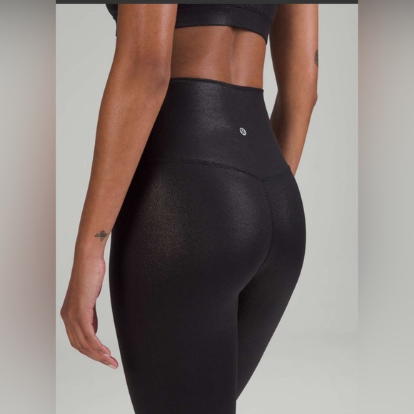 NWOT Lululemon Align High-Rise Pant 28" *Shine Radiate Foil Print Black - Picture 3 of 6